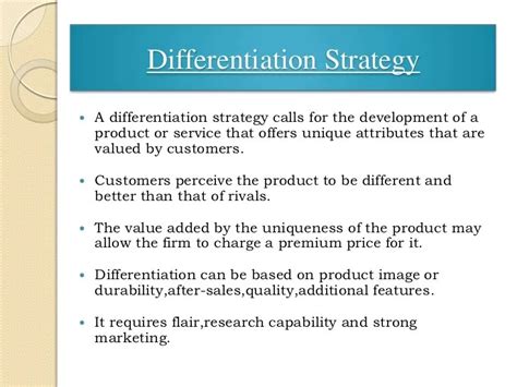 the essence of a broad differentiation strategy is to|what is differentiation focus strategy.